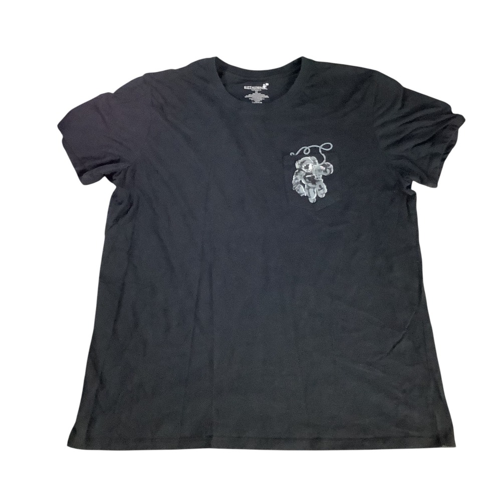 Buzz Aldrin Astronaut Pocket T-Shirt Mens 2XL Black Space‎ Graphic Tee